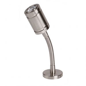 Reading light in nickel 103mm long, 1,2W, dimmable