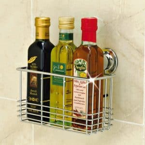 All-purpose basket with 2 suction cups, dimensions: 20 x 11 x 16 cm