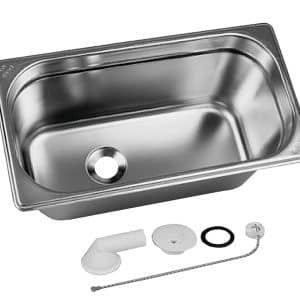 Basin stainless steel 325x176mm